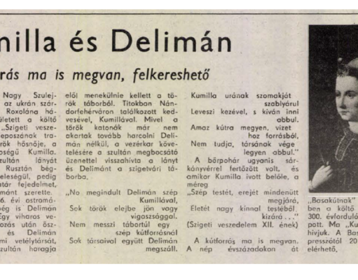 Vár – legendák, legendás váraink „meséi” – speciális rész: Szigethnek vára és Kumilla legendája